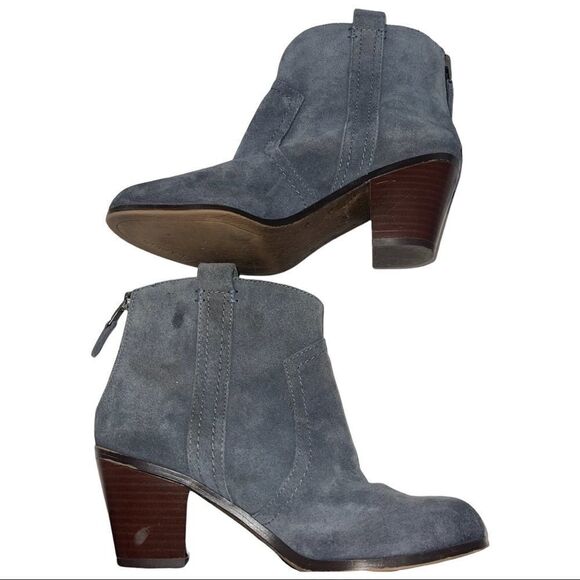 Sam Edelman Blue / Grey Suede Ankle Boots - Picture 5 of 8